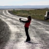 02-kacey-in-the-middle-of-the-main-highway-filming-a-clip-for-our-yet-to-be-produced-movie-of-our-south-american-adventure